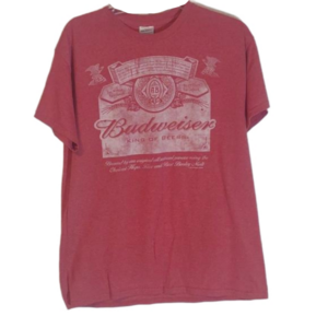 Med red Gildan Budweiser T-shirt mens
